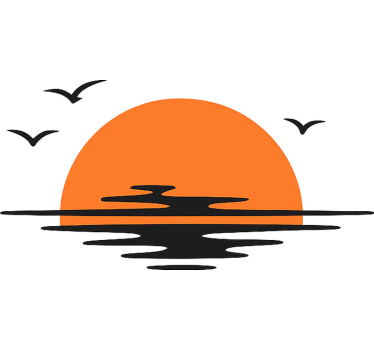 Aesthetic Sunset caravan decal - TenStickers
