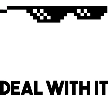 Deal with it laptop skin - TenStickers