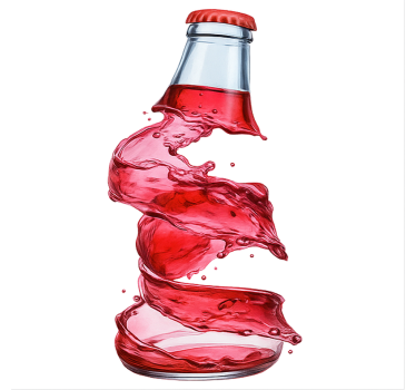 Bottle kitchen decor fridge sticker - TenStickers