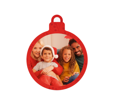 Personalised Christmas ball window sticker - TenStickers