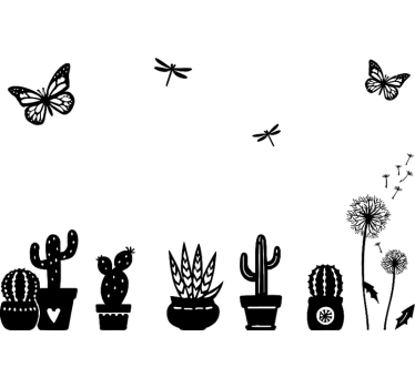 Fun plant decor  window sticker - TenStickers
