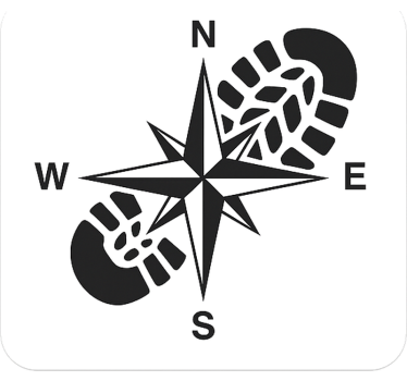 Compass Rose Shoe caravan decal - TenStickers