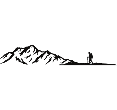 Mountain hiking side caravan decal - TenStickers