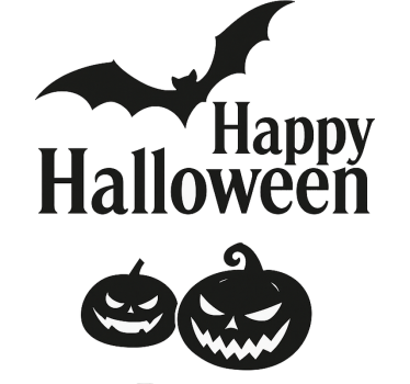 Spooky Halloween pumpkins window sticker - TenStickers