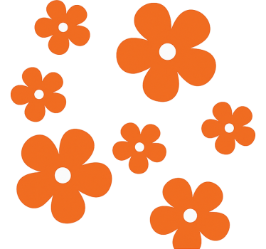 Simple flowers bike sticker - TenStickers