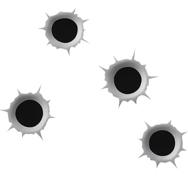 Bullet holes bike sticker - TenStickers