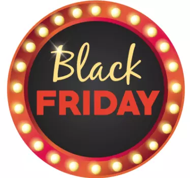 Window Decal Round Black Friday - TenStickers