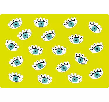 Laptop skin whimsical eyeball design - TenStickers