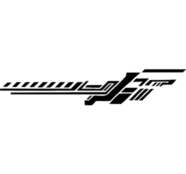 Tribal black stripes car sticker - TenStickers