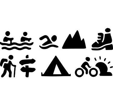 Outdoor adventure collection car sticker - TenStickers