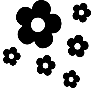 Simple flowers design with name motorbike sticker - TenStickers