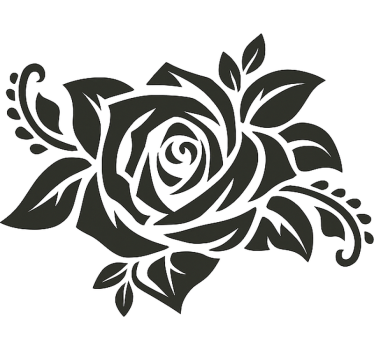 Wild rose design motorbike sticker - TenStickers