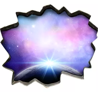trompe l'oeuvre views cosmos visual effects wall decal - TenStickers