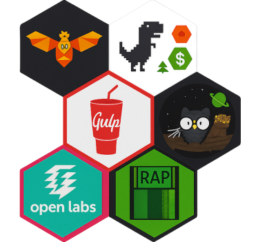 Personalized hexagon sticker explosion laptop sticker - TenStickers