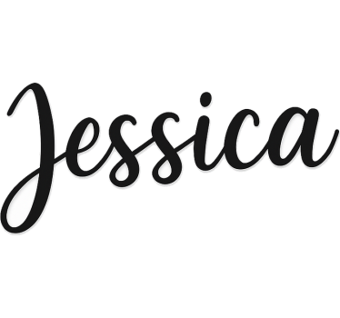 Custom cursive name  laptop sticker - TenStickers
