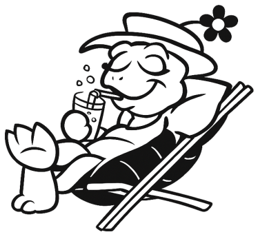 Chill vacation turtle  caravan decal - TenStickers