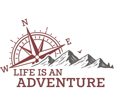 "Life is an Adventure " caravan decal - TenStickers