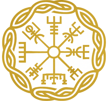 Gold vegsisir symbol  caravan decal - TenStickers