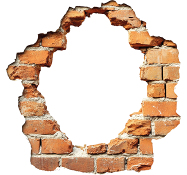 Fragmented stone wall 3d wall sticker - TenStickers