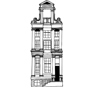 Dutch houses window decal - TenStickers