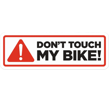 Keep your hands off my bike bike sticker - TenStickers