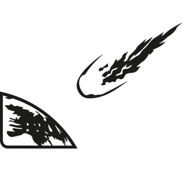 Macbook meteor impact laptop sticker - TenStickers