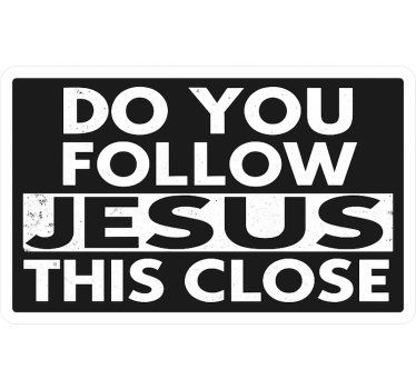Jesus slogan in bold car sticker - TenStickers