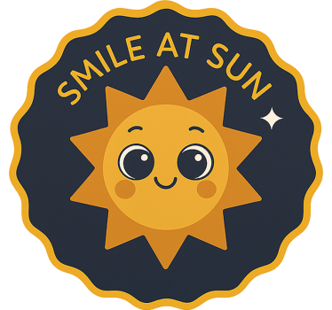 Smile at the sun car sticker - TenStickers