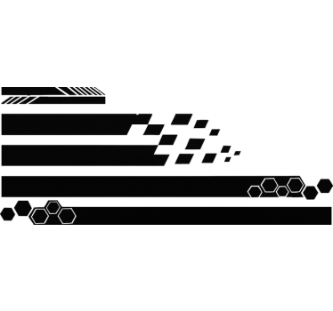 Geometric speed collection car sticker - TenStickers
