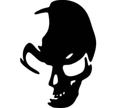 Half dead skull  car sticker - TenStickers