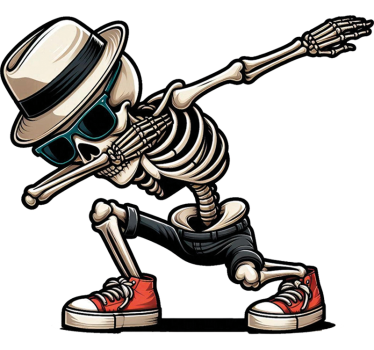 Skeleton dab design motorbike sticker - TenStickers