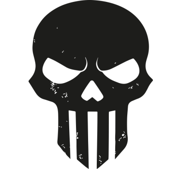 Skull helmet design motorbike sticker - TenStickers