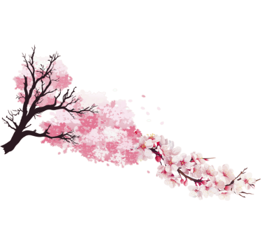 Blooming flowers motorbike sticker - TenStickers