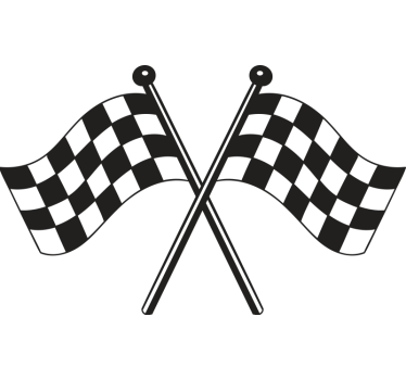 Racing flags design motorbike sticker - TenStickers