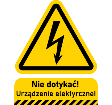 Do not touch! Electrical device! laptop sticker - TenStickers