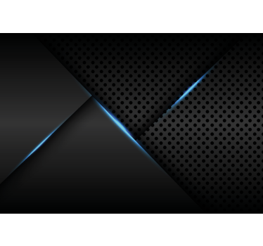 Half carbon black and blue laptop skin - TenStickers