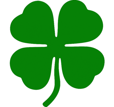 Car sticker monocolour lucky clover design - TenStickers