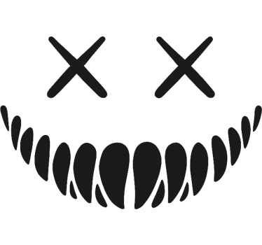 Car sticker with xx eyes grin - TenStickers