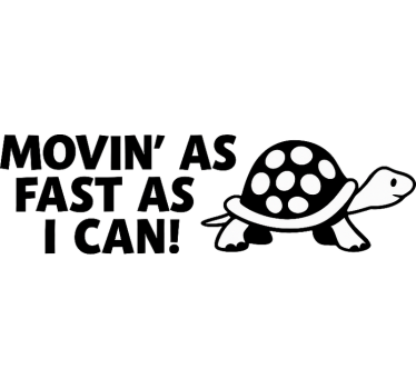 Car sticker funny slow turtle - TenStickers