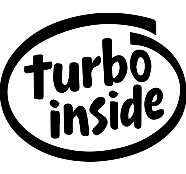 Car sticker turbo inside - TenStickers