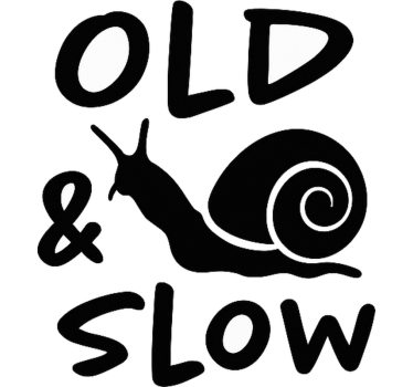 Car sticker old and slow snail - TenStickers