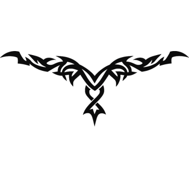 Car sticker monocolour tribal hood design - TenStickers