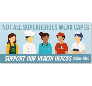 Support Our Health Heroes car sticker - TenStickers