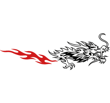 Car sticker asian dragon design - TenStickers