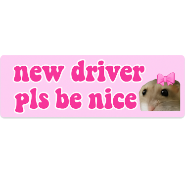Car sticker new driver please be kind - TenStickers