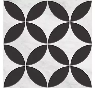 Flower pattern floor tile sticker - TenStickers