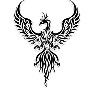 Car sticker white phoenix vinyl sticker - TenStickers