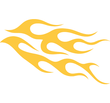 Bike sticker flames of fire - TenStickers