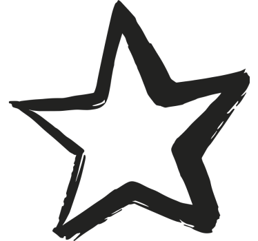 Bike sticker hand painted star - TenStickers