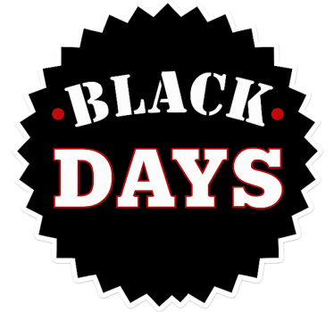 Black friday sticker circular black days - TenStickers
